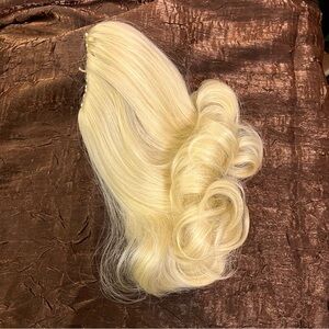 Claw clip w/attached Synthetic 12’ blonde ponytail curly